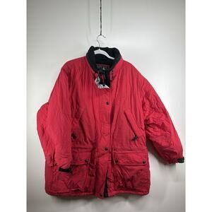 Vintage Pacific Trail Women's Red Fleece Lined Drawstring Waist Jacket Sz 1X